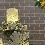 Christmas Tree Topper Shelf | Triple-Layer Ornament & Candle Display Stand | 36-Inch Iron