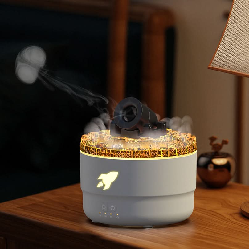 Lava Cannon Humidifier Aroma Diffuser with Mist Night Light