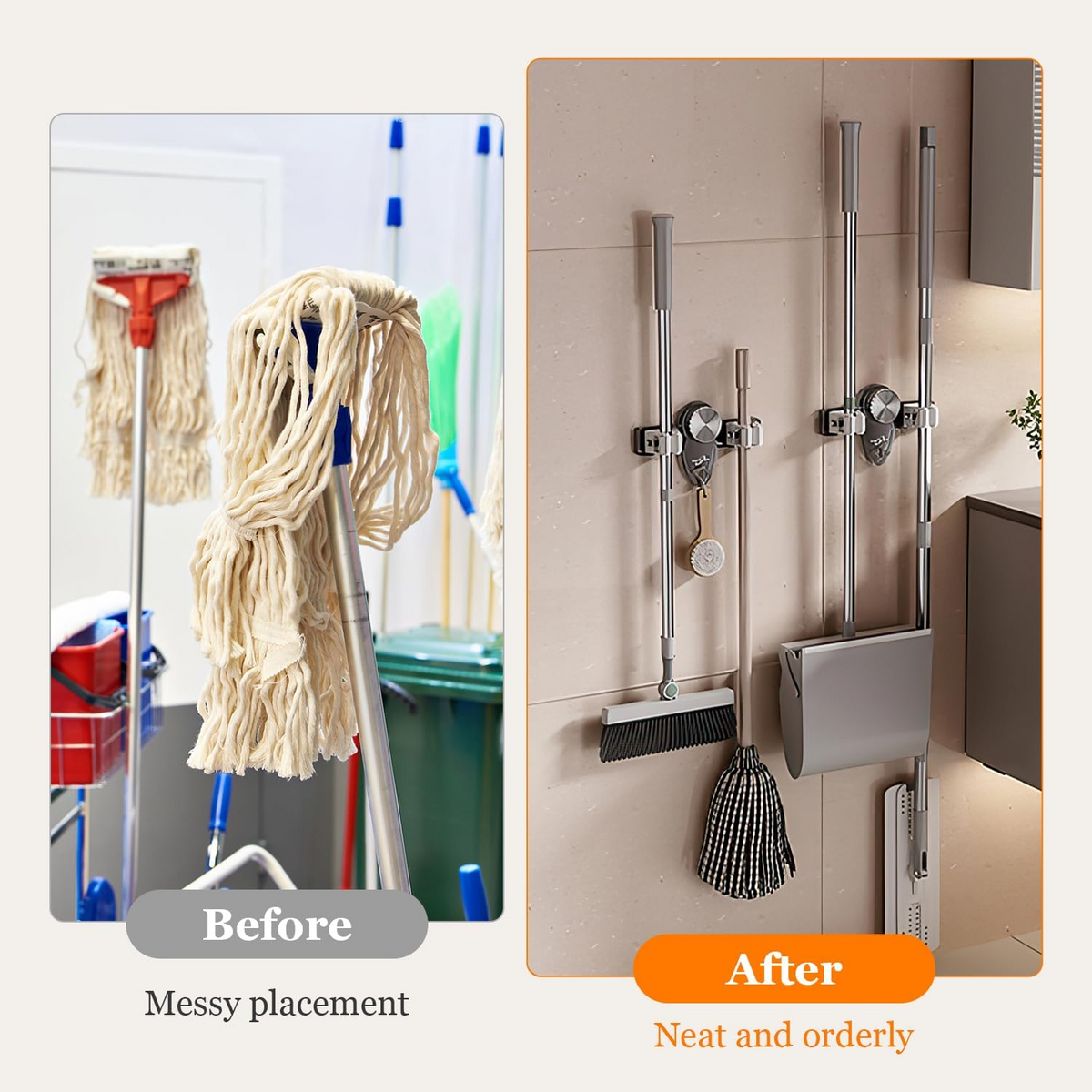 Wall Grip Organization Rack Slim Hold for Pugs & More