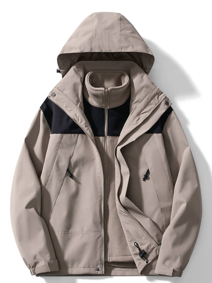 Sylis-Mode | 3-in-1 Fleece Winter jacket with hood for ladies