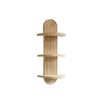 Boho Wall Shelf Made of Solid Wood – Multi-Tier and Space-Saving | For Living Room, Bedroom, and Hallway