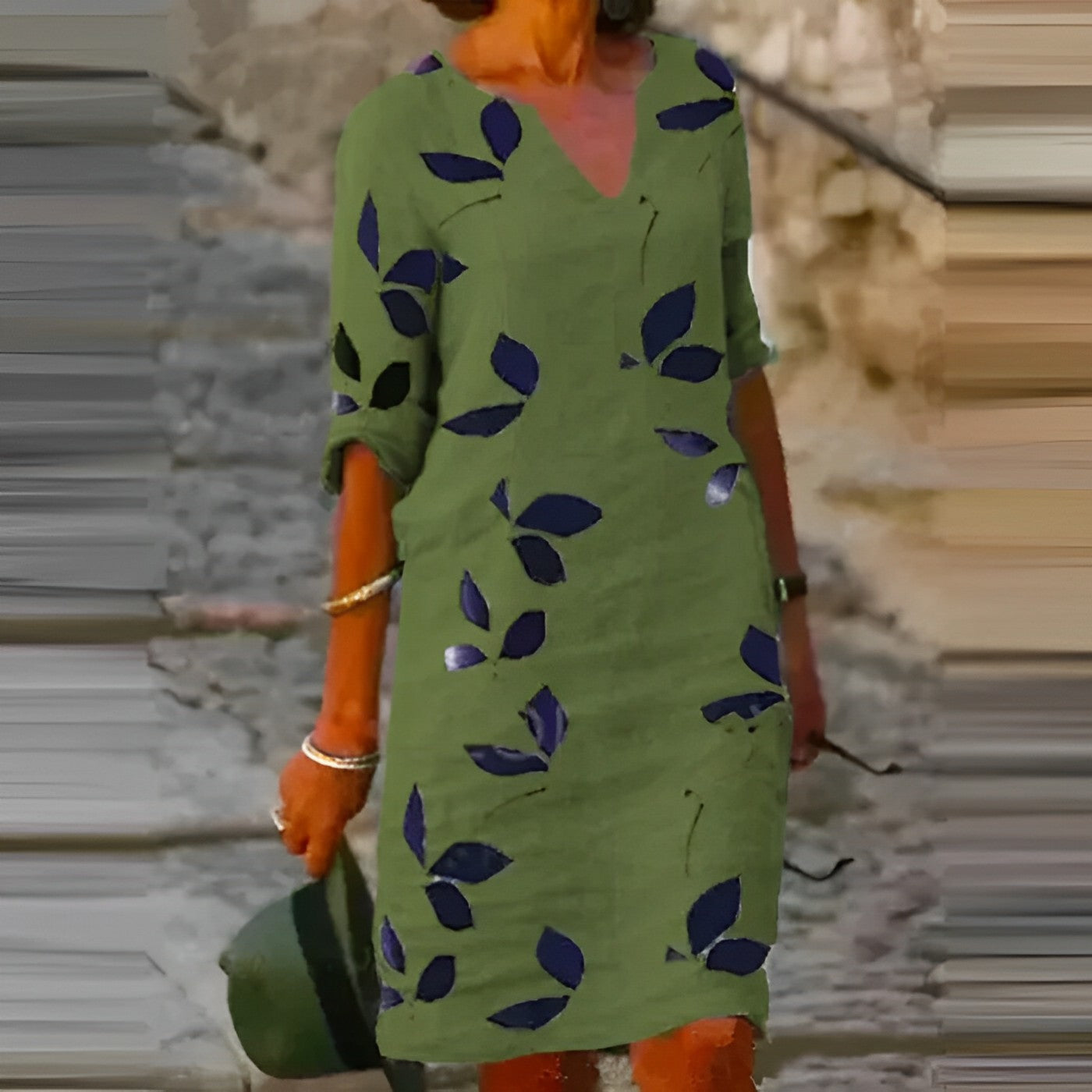 Sylis | Stunning summer dress with leaf print for women