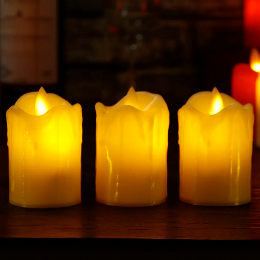 LED Candles with Flame Effect for Celebrations