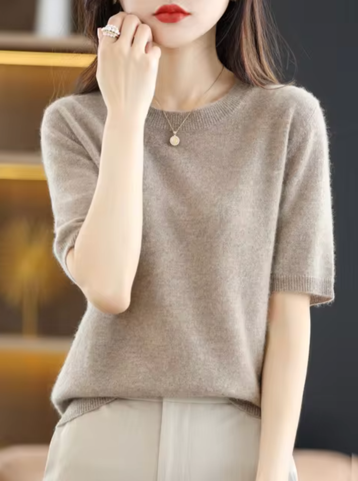Sylis | Short Sleeve Wool Sweater