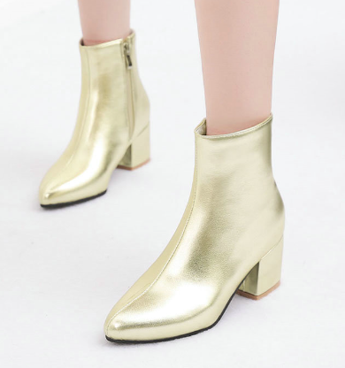 Sylis-Mode | Stylish Silver Ankle Boots