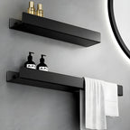 Merociack Bathroom Shelf – Modern Design with Towel Bar | Practical Storage for the Bathroom