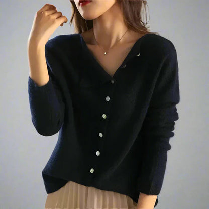 Sylis-Mode | Cardigan with asymmetric button design