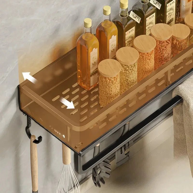 ORGANIX RACK – Wall-Mounted Kitchen Shelf with Utensil Bar