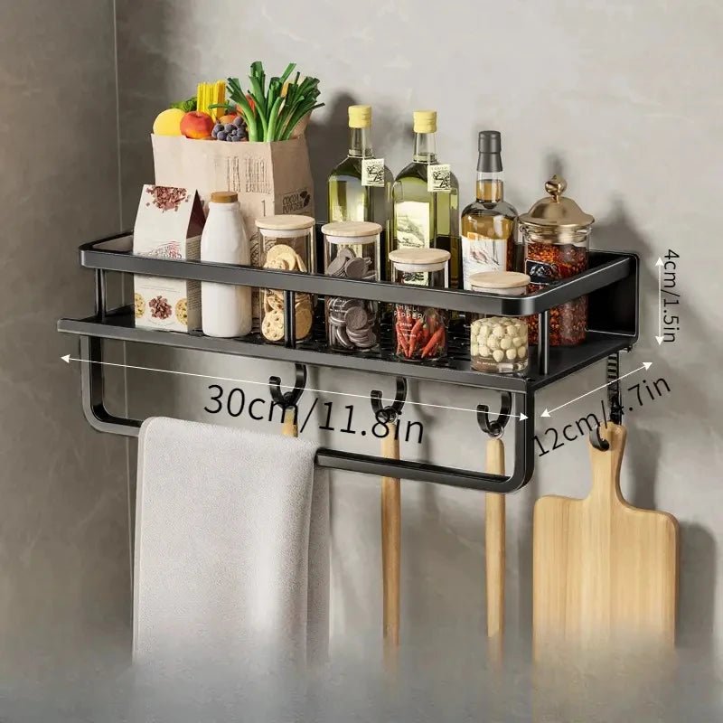 ORGANIX RACK – Wall-Mounted Kitchen Shelf with Utensil Bar