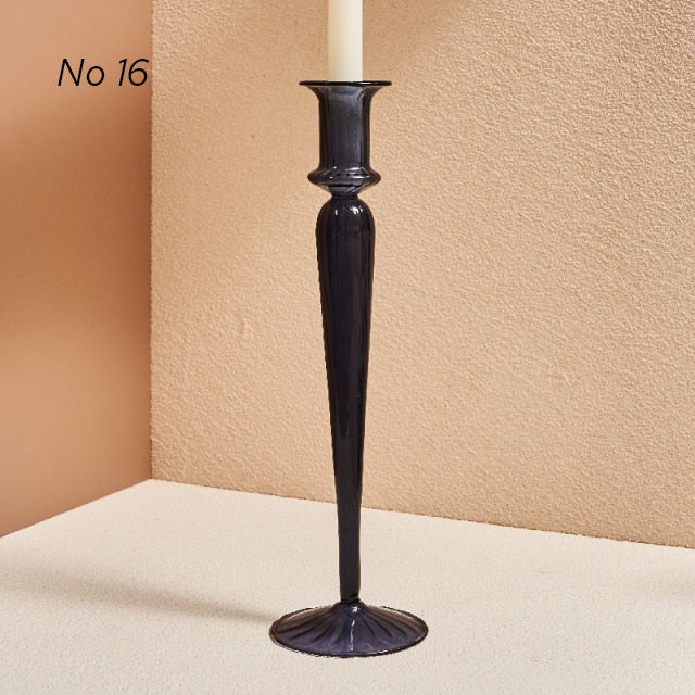 Modern Glass Candleholders - Transparent