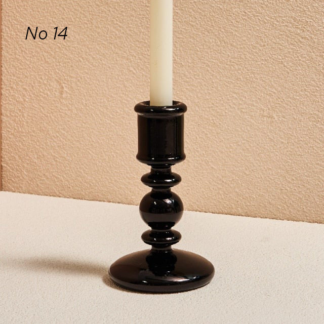 Modern Glass Candleholders - Transparent