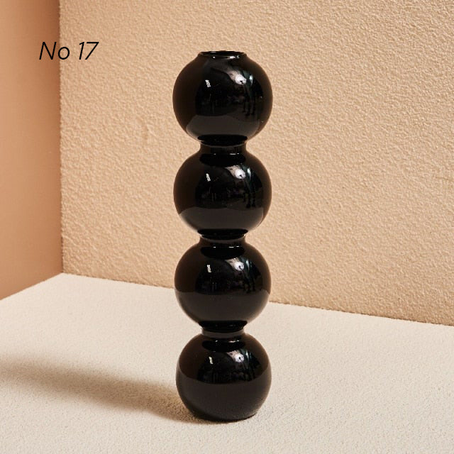 Modern Glass Candleholders - Transparent