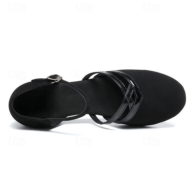 Sylis-Mode | Moderna dancing shoes for women - Black - High-quality suede