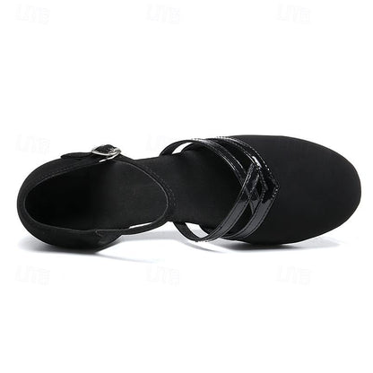 Sylis-Mode | Moderna dancing shoes for women - Black - High-quality suede