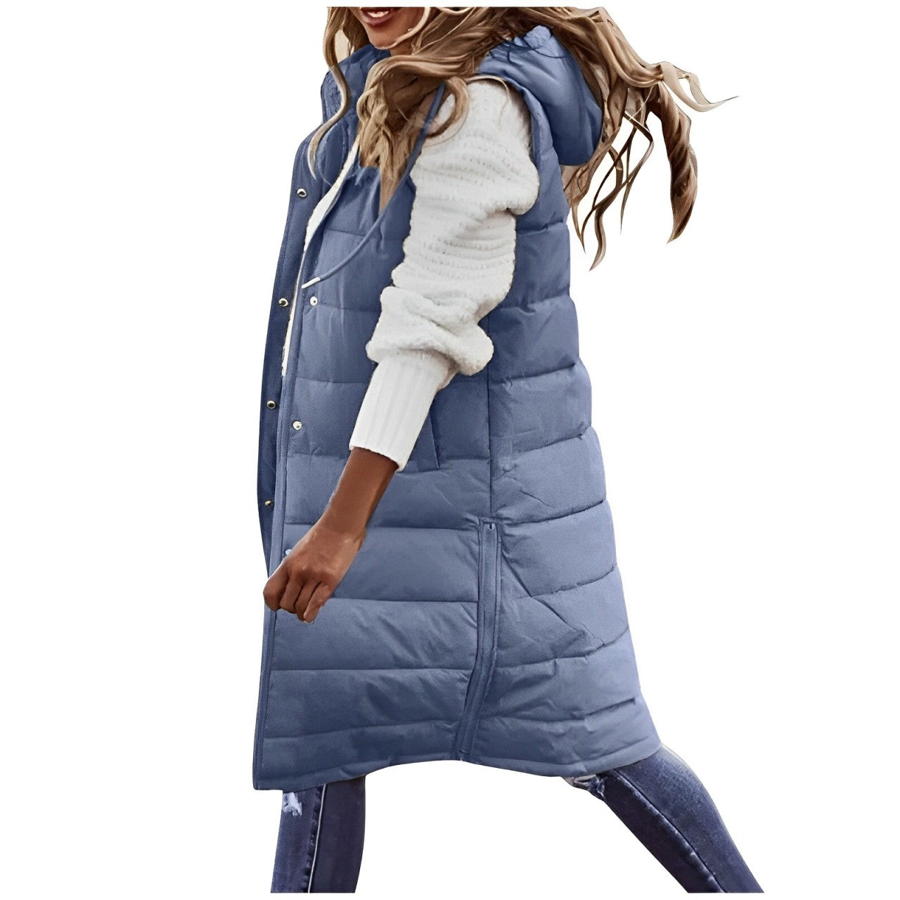 Sylis-Mode | Longer Sleeveless Padded Coat