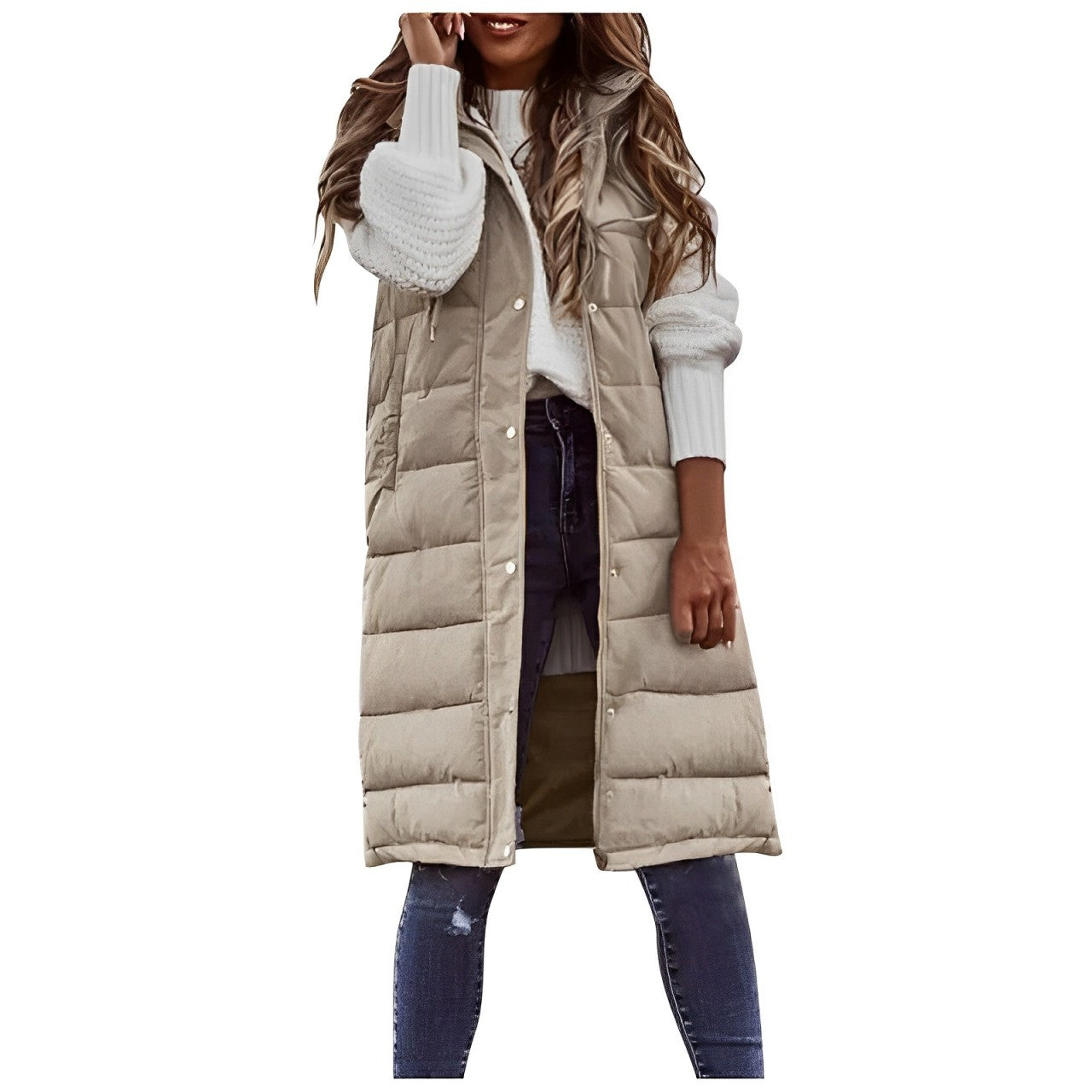 Sylis-Mode | Longer Sleeveless Padded Coat