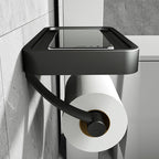 RVSPlank | Drill-Free Toilet Paper Holder with Storage Shelf Made of Stainless Steel