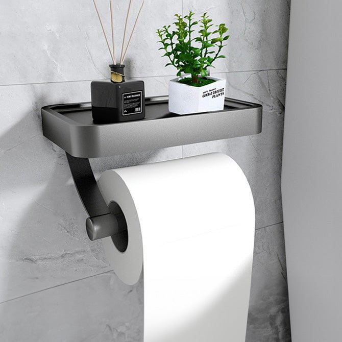 RVS Shelf | Drill-free Toilet Roll Holder with Storage Shelf made of Stainless Steel