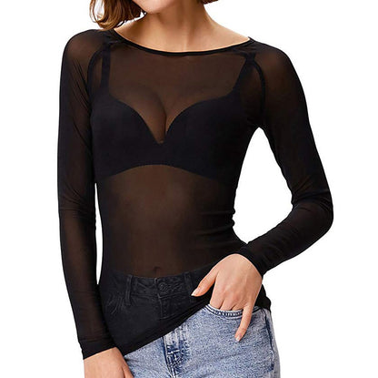 Sylis Top Seductor Transparent with Long Sleeves for Ladies