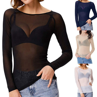 Sylis Top Seductor Transparent with Long Sleeves for Ladies